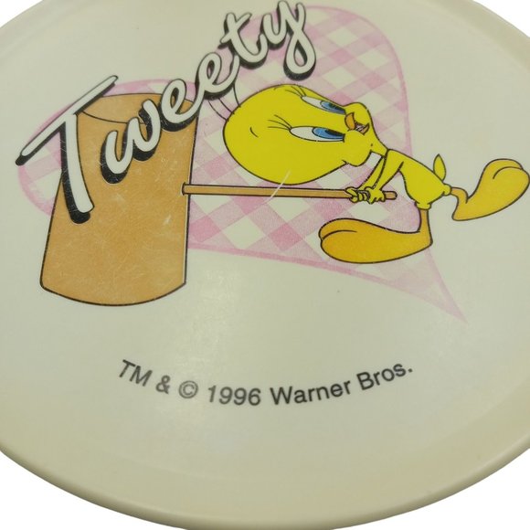 Vintage 1996 Warner Bros Chilton - Globe Inc Tweety Bird Child's Plastic Tea Set - Picture 6 of 13